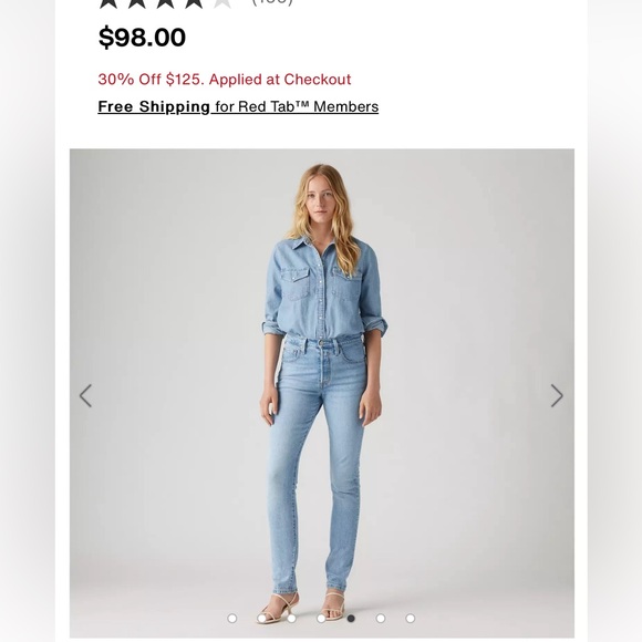 Levi’s 501 Skinny Jeans - Tango Light - Women’s 27 - button fly, high rise - Picture 10 of 10